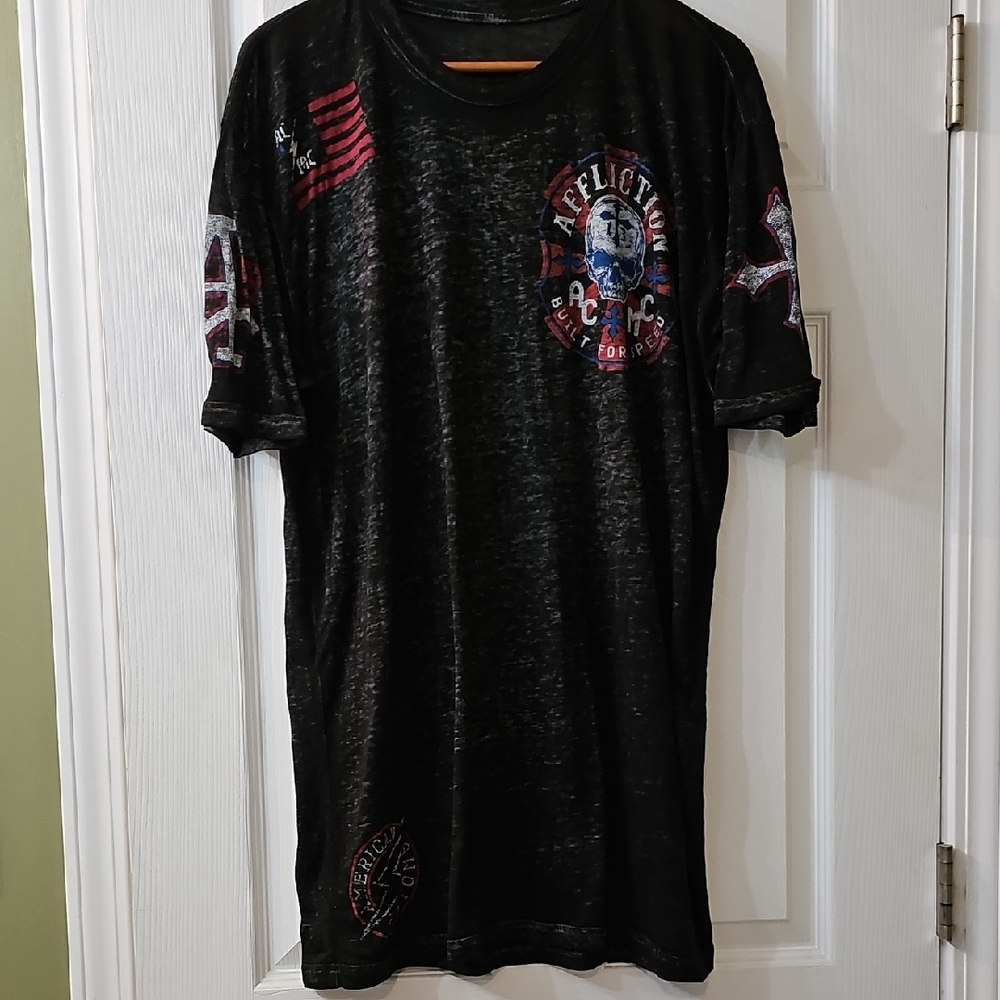 Affliction Men's Black Graphic T-Shirt